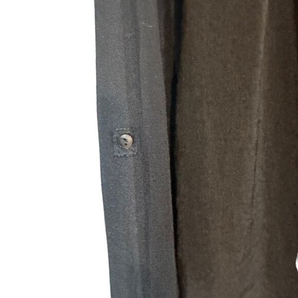 Meadow Rue Black Long Sleeve Layered Ruffled Front Tie Neck Blouse Women Sz S - Picture 4 of 12